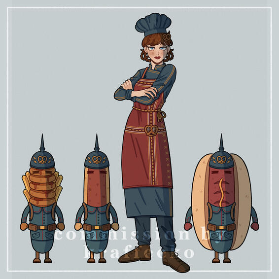 Fraulein Pretzel | Game Character Villain Commission for @HAMarkham